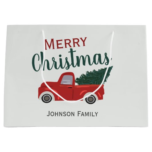 Rotlastwagen Große Geschenktüte (Vorderseite)