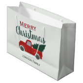 Rotlastwagen Große Geschenktüte (Vorderseite Schrägansicht)