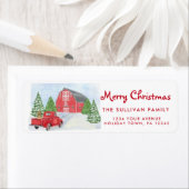 Rotlastwagen und Stallhütte Weihnachtsmarke (Insitu)