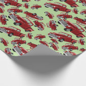 Rotlastwagenumlaufpapier Geschenkpapier (Ecke)