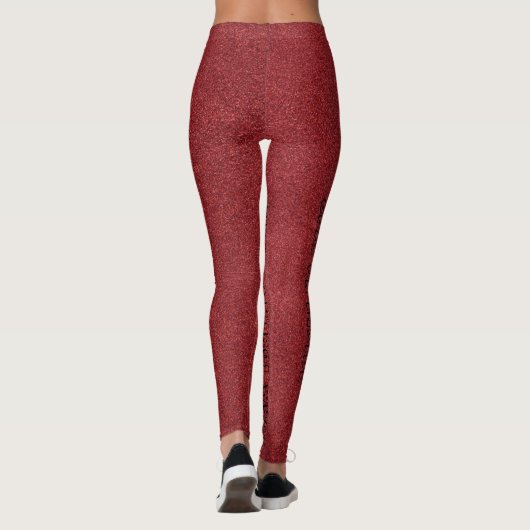 Rotleder Leggings (Rückseite)