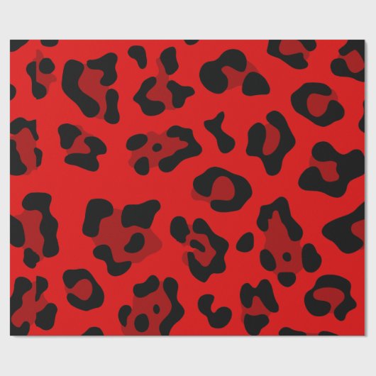 Rotleopard Geschenkpapier (Flach)