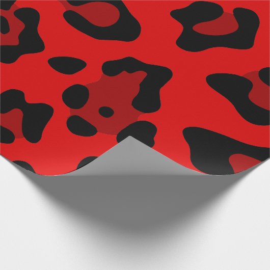 Rotleopard Geschenkpapier (Ecke)