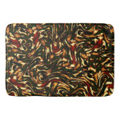 Rötlich-braune und gelbe Kurven Badematte (Vorderseite)