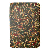 Rötlich-braune und gelbe Kurven Badematte (Vorderseite Vertikal)