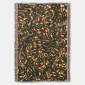 Rötlich-braune und gelbe Kurven Decke (Vorderseite Vertikal)