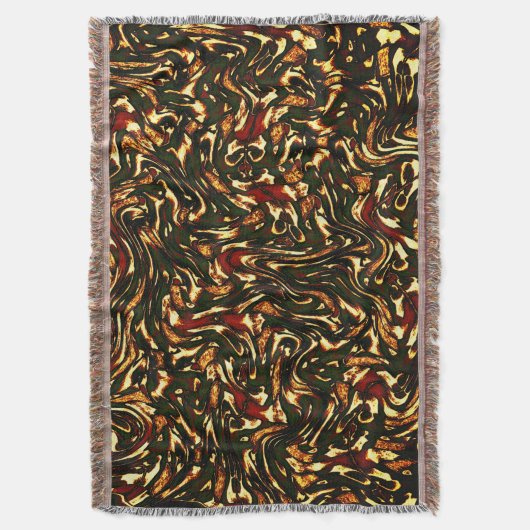 Rötlich-braune und gelbe Kurven Decke (Vorderseite Vertikal)