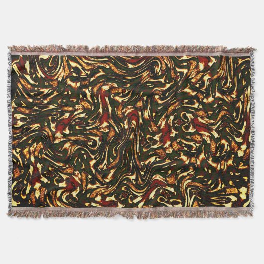 Rötlich-braune und gelbe Kurven Decke (Vorderseite)