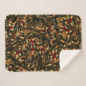 Rötlich-braune und gelbe Kurven Sherpadecke (Vorderseite (Horizontal))