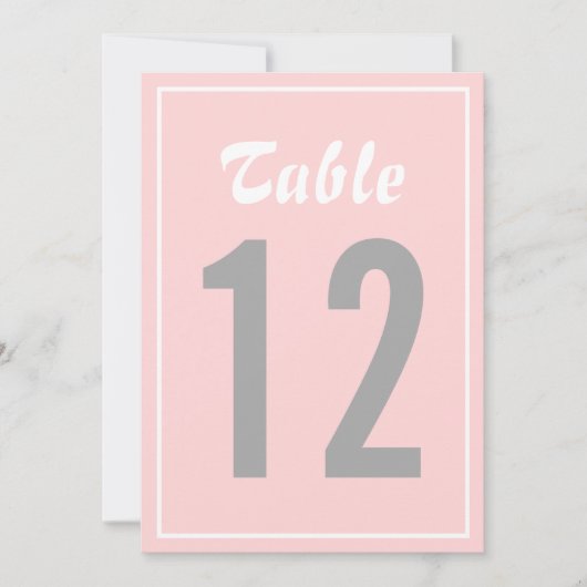 Rötlich & Graue Nautische Tischnummernkarte II Einladung (Vorderseite)