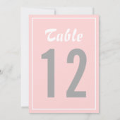 Rötlich & Graue Nautische Tischnummernkarte II Einladung (Rückseite)
