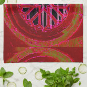 Rötlich-Pfarrhandtuch Küchentuch (Gefaltet)