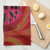 Rötlich-Pfarrhandtuch Küchentuch (Viertel Falte)