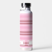 Rötlich weiche, monochromatisch rosa Streifen Trinkflasche (Rechts)
