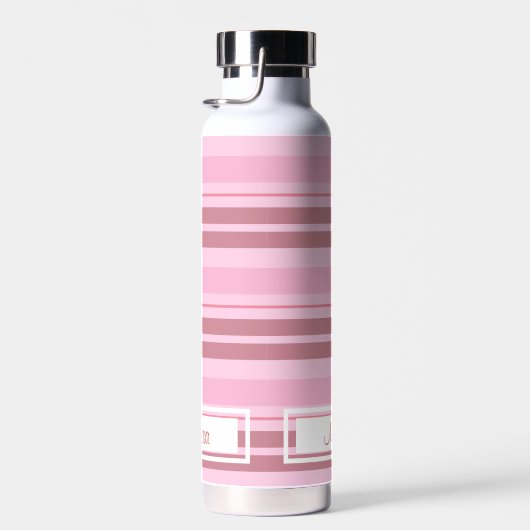 Rötlich weiche, monochromatisch rosa Streifen Trinkflasche (Rechts)