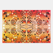 Rötlich-weiße Muster des romantischen Herzens Geschenkpapier Set (Vorderseite 2)