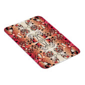 Rötlich-weiße Muster des romantischen Herzens Magnet (Rechte Seite)