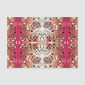 Rötlich-weiße Muster des romantischen Herzens Seidenpapier (Vorderseite)