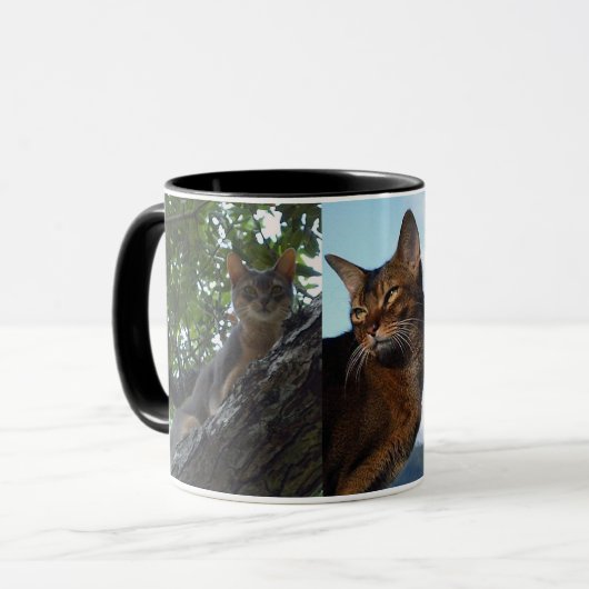 Rötliche abyssinische weibliche Katze Tasse (Vorderseite Links)