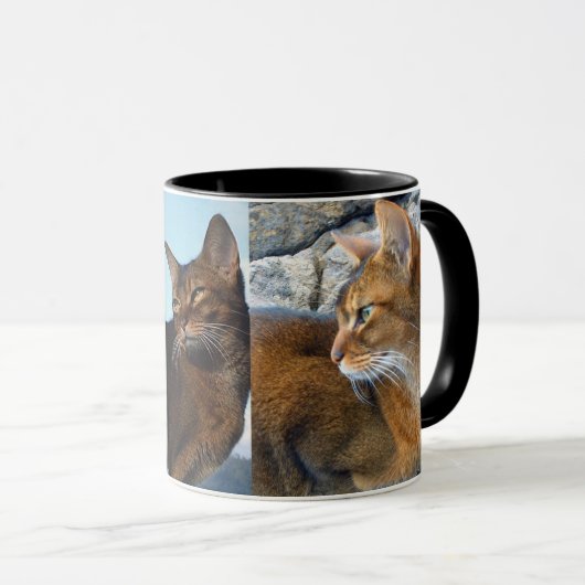 Rötliche abyssinische weibliche Katze Tasse (VorderseiteRechts)