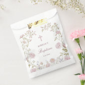 Rötliche Florale Taufrahmen Geschenktütchen (Versiegelt)