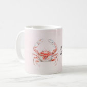 Rötliche Ozeankrabbe Kaffeetasse (Vorderseite Links)