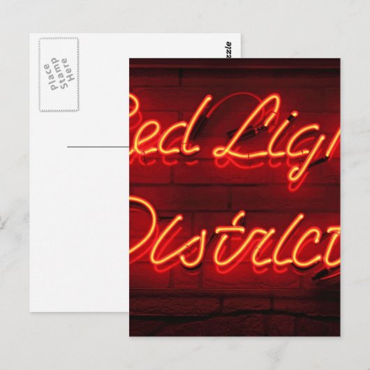 Rotlichtbezirk Postkarte (Vorne/Hinten)
