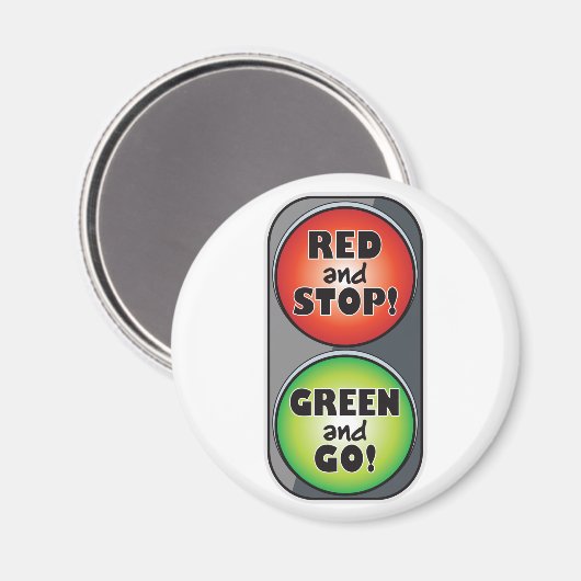 Rotlichtgrün Magnet (Vorderseite/Rückseite)