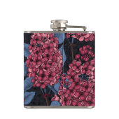 Rotlila auf dunkelblau flachmann (Rückseite)