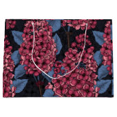 Rotlila auf dunkelblau große geschenktüte (Vorderseite)