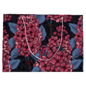 Rotlila auf dunkelblau große geschenktüte (Rückseite)