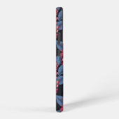 Rotlila auf dunkelblau samsung galaxy hülle (Rechte Seite)