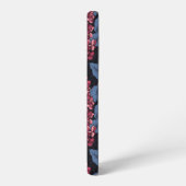 Rotlila auf dunkelblau samsung galaxy hülle (Linke Seite)