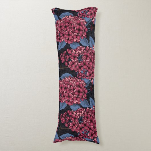 Rotlila auf dunkelblau seitenschläferkissen (Vorderseite Vertikal)