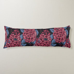 Rotlila auf dunkelblau seitenschläferkissen