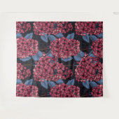 Rotlila auf dunkelblau wandteppich (Vorderseite (Horizontal))