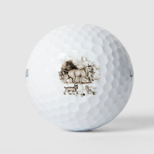 Rotluchs-Familie Golfball