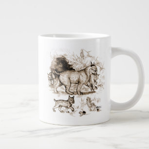 Rotluchs-Familie Jumbo-Tasse