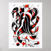 Rotmagiertinte Poster (Vorne)