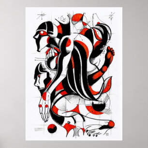 Rotmagiertinte Poster
