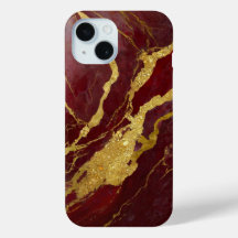 Rotmarmormuster mit Gold