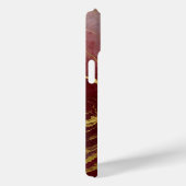 Rotmarmormuster mit Gold Case-Mate iPhone Hülle (Rückseite / Rechts)