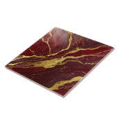 Rotmarmormuster mit Gold Fliese (Seite)