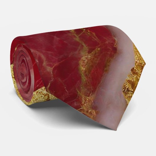 Rotmarmormuster mit Gold Krawatte (Gerollt)