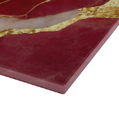 Rotmarmormuster mit Gold Schneidebrett (Ecke)