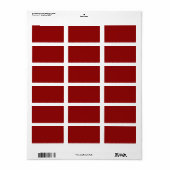 Rotmaroon Adressaufkleber (Vorne)