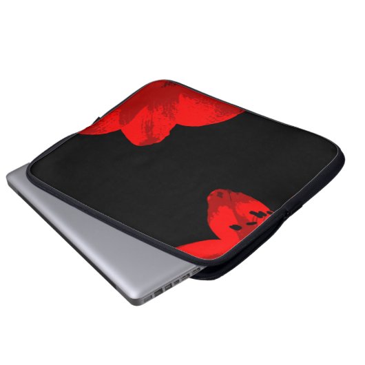 Rotmaryllis duo laptopschutzhülle (Vorne Knopf)