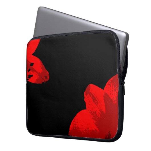 Rotmaryllis duo laptopschutzhülle (Vorderseite Links)