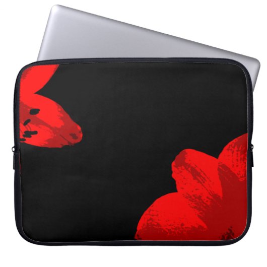 Rotmaryllis duo laptopschutzhülle (Vorderseite)