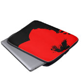 Rotmaryllis Laptopschutzhülle (Vorne Knopf)